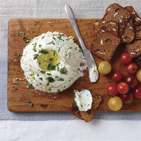 Goat Cheese Spread with Herbs & Olive Oil - Recipe - FineCooking