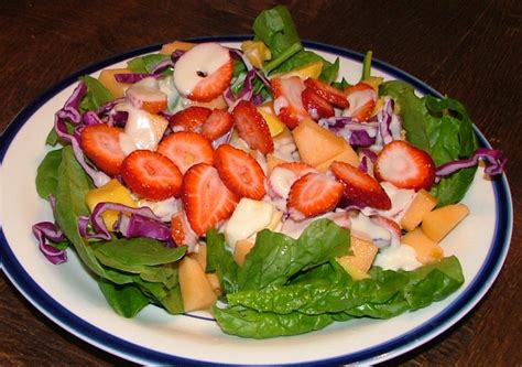 Fancy Fruit Salad And Dressing Food Recipe Drink Guy