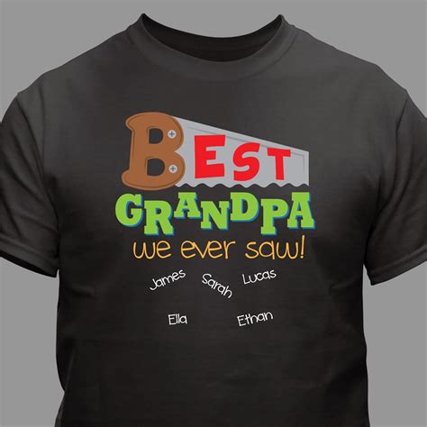 Personalized Best Grandpa We Ever Saw T Shirt Tsforyounow