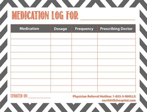 Free Printable Medication Log Free Printable Logs And Planners