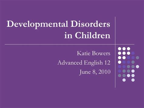 Developmental Disorders In Children