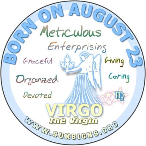With your ability to grasp concepts very quickly, you can utilize situations to your advantage. August 23 Zodiac Horoscope Birthday Personality | Sun Signs