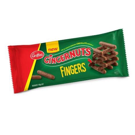 Griffins Ginger Fingers Milk Choc Biscuits Toms Confectionery Warehouse