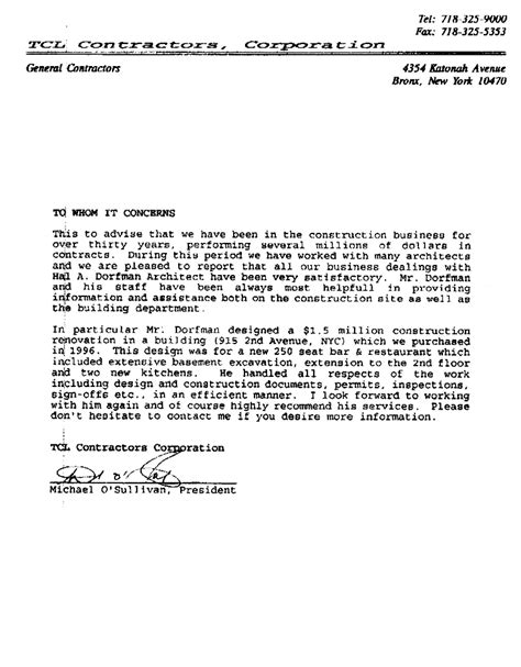 Architect Reference Letter Find Your Reference Letters