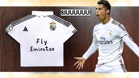 Como Hacer La Camiseta De Real Madrid De Papel Origami ⚽de Fútbol