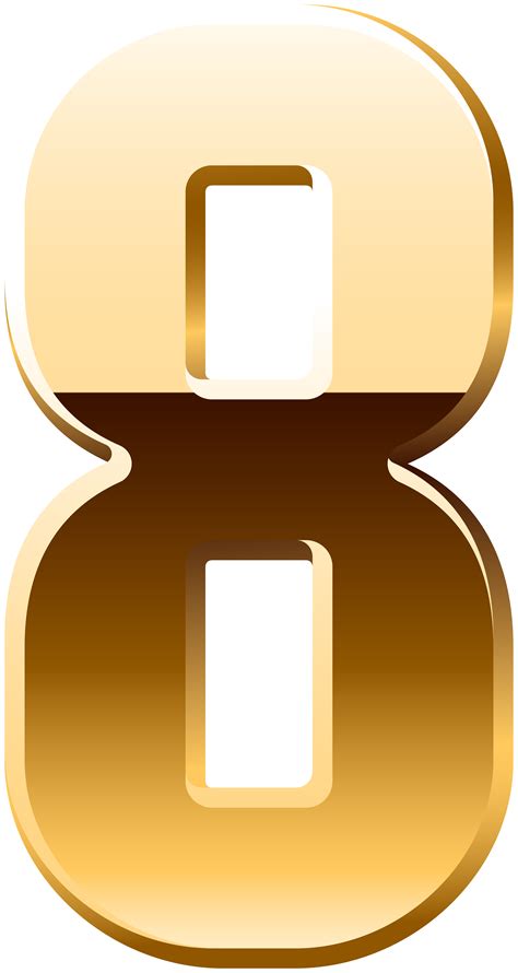 Gold Number Eight Png Clip Artpng Gallery Yopriceville High