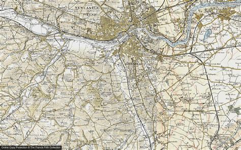 Historic Ordnance Survey Map Of Gateshead 1901 1904