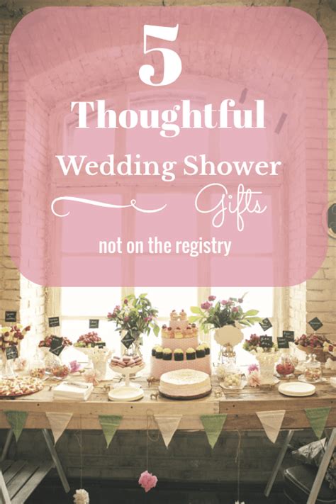 The easiest thing to do is get the bride something from her registry—but if you're trying to be more creative, go for something that will help her start her new life with her partner. 5 Thoughtful Wedding Shower Gifts that Might Not Be on the ...