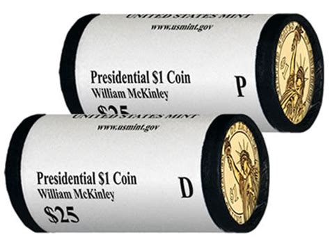 The original cost of printing bills William McKinley Presidential $1 Coins in Rolls, Bags and Boxes | Coin News