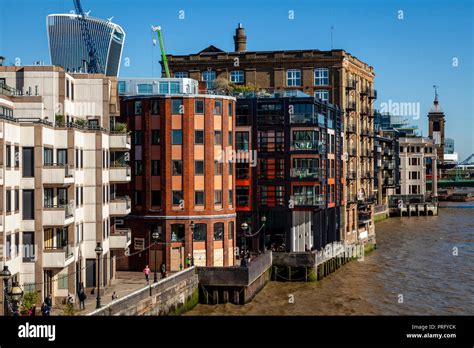 Riverside Buildings River Thames London Uk Stock Photo Alamy