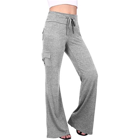 Womens Comfortable Textured Pockets Drawstring Yoga Pants Pure Fit Story