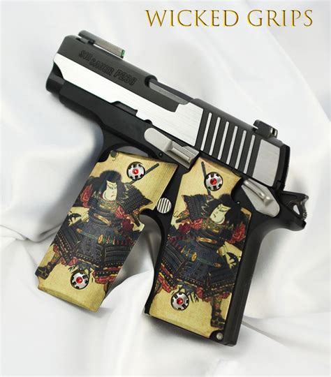 Sig Sauer P238 Custom Grips Samurai Wicked Grips Custom Handgun