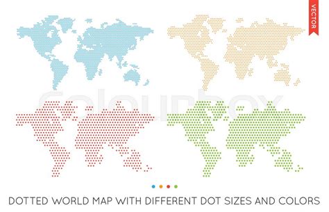 Vector Flat World Map Infographic Map Stock Vector Colourbox