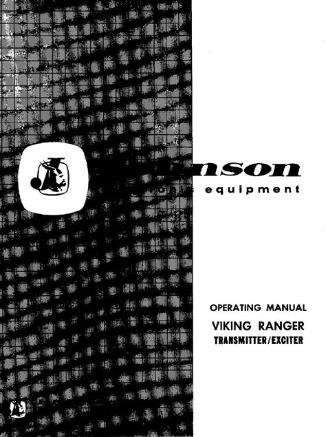 E F JOHNSON VIKING RANGER OPERATION AND SCH Service Manual download
