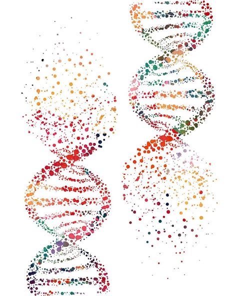 Dna Molecule Science Art Print Genetics Art Illustration Molecule Art