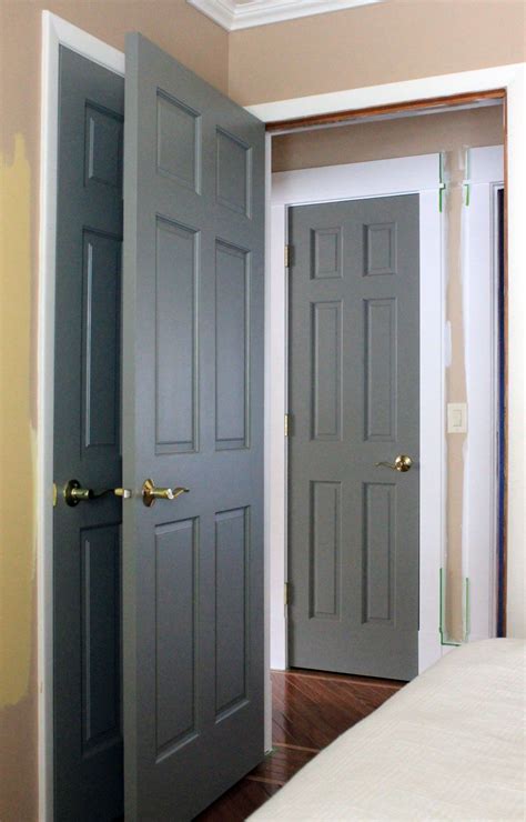 Painted Gray Doors Guest Room And Hall Interior Door Paint Colors
