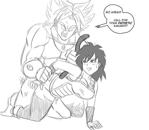 Rule 34 Black Hair Blush Breasts Broly Clothed Clothing