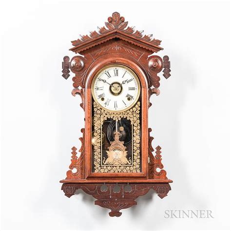 En Welch Colby Wringer Walnut Wall Clock For Sale At Auction From 21st March To 31st March