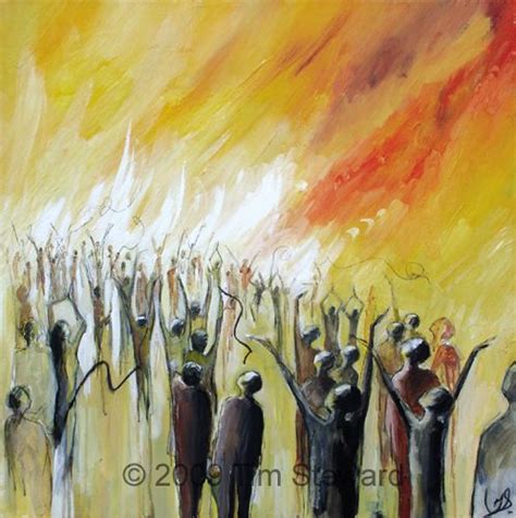 Christian Art Pentecost Open Heaven Prophetic Art Jesus Art