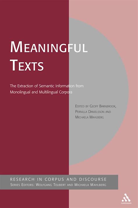 Meaningful Texts The Extraction Of Semantic Information From