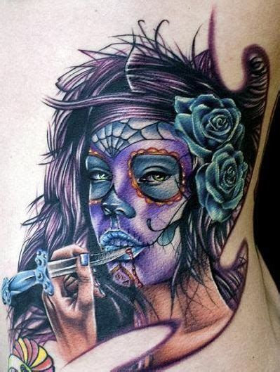 Best Day Of The Dead Tattoos Images Tattoos Sugar Skull Tattoos Sugar Skull Girl