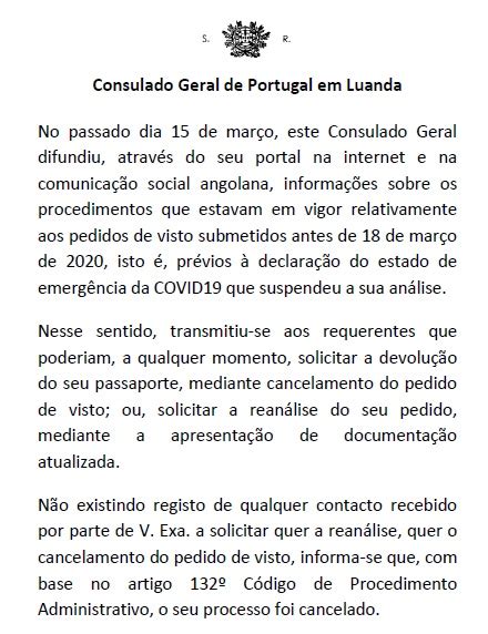 Consulado Geral De Portugal Em Luanda