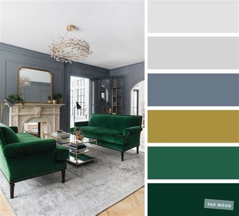 Emerald Green Blue Grey The Best Living Room Color Schemes Green