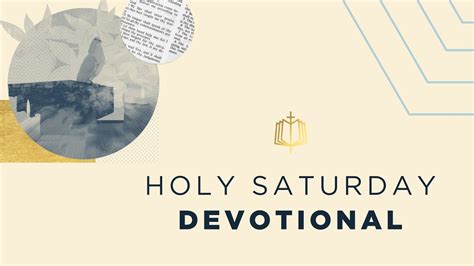 Holy Saturday Devotional Holy Week Youtube