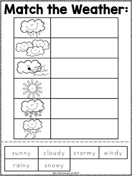Weather Worksheet For First Graders