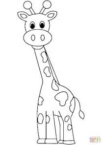Cartoon Giraffe Coloring Page Free Printable Coloring Pages