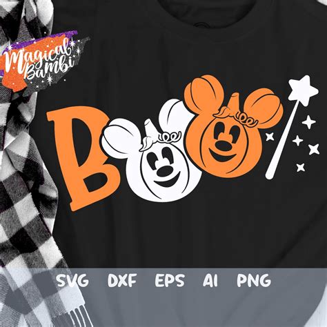 Boo Svg Mickey Pumpkin Svg Disney Halloween Svg Cut files | Etsy
