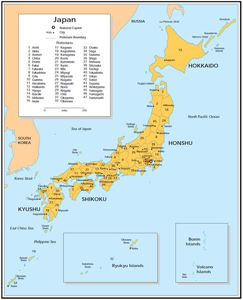 Japan Map and Japan Satellite Images