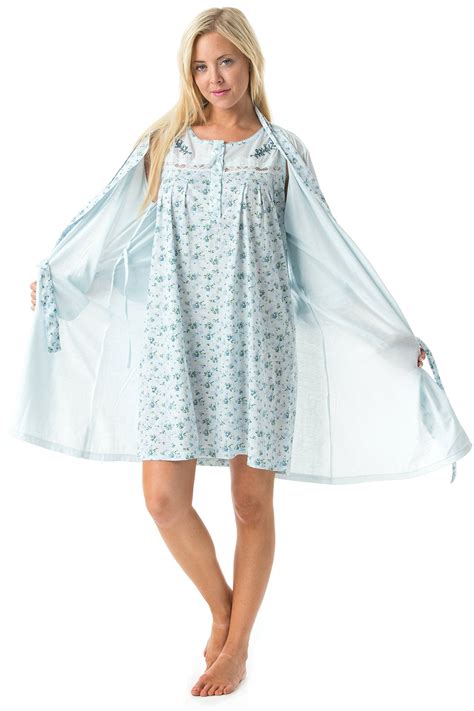 Buy Casual Nights Womens Wear 2 Piece Nightgown And Robe Set Online At