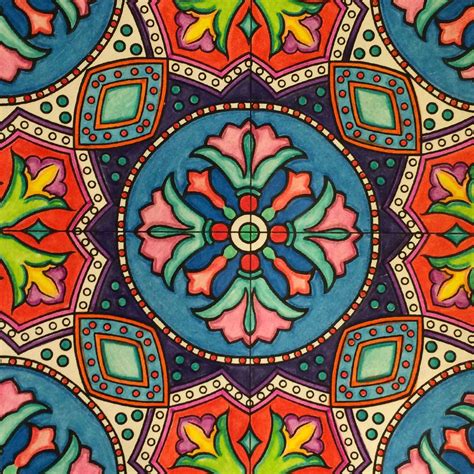 Moroccan Tile Mandala By Samdala Mandala Pencil Crayon Original Work