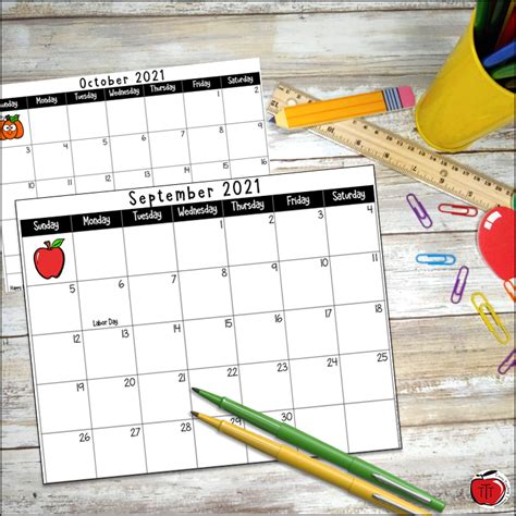 Free 2023 2024 School Calendar Terris Teaching Treasures