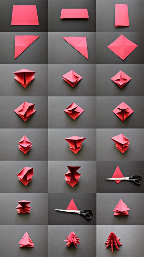 Diy Origami Christmas Tree Minimal Crafts