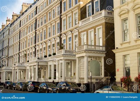 Pretty Apartment Buildings In A Row Editorial Stock Photo Image Of