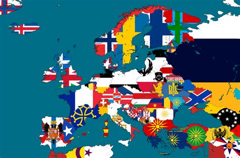Ww1 Map Of Europe With Flags