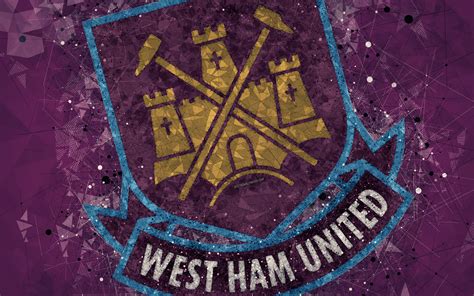 » logo, west ham united f.c., soccer, emblem wallpaper. Download wallpapers West Ham United FC, 4k, logo ...