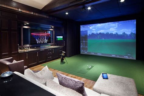 The Ultimate Man Cave Cedia Media Room Design Ideas Golf Room Golf