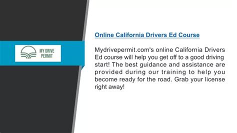 Ppt Online California Drivers Ed Course