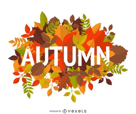 Autumn Sign With Leaves Vector Download