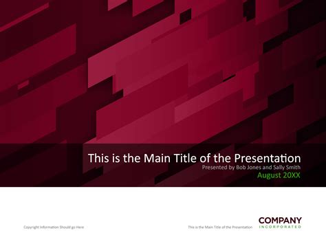 20 designs for title slides in powerpoint. Red angular PowerPoint template cover page in Photoshop ...
