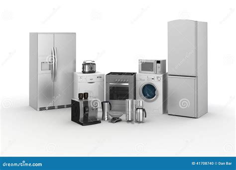 3d Render Of Household Appliances Stock Illustration Image 41708740