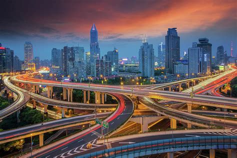 Shanghai Elevated Road Junction Photograph By Anek Suwannaphoom Pixels