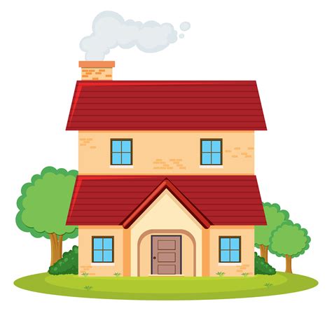 Clipart Illustration Of A Beautiful Custom Two Story