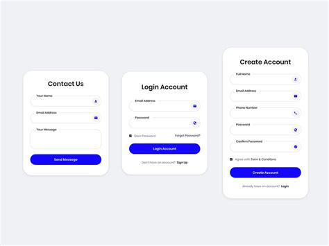 Contact Login And Registration Form For Web And Mobile App Uplabs