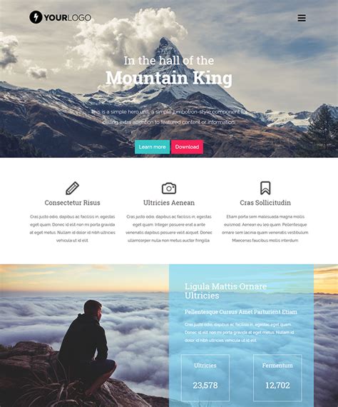 Landing Page Html Template Download Best Home Design Ideas