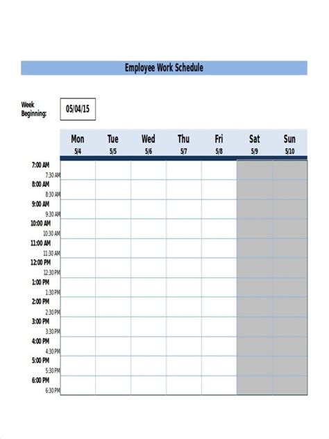 12 Hour Schedule Template Example Calendar Printable