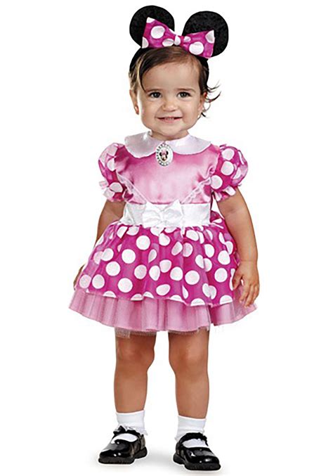 Party City Disfraz De Minnie Mouse Rosa De Halloween Para Bebés Disney Infantil Incluye